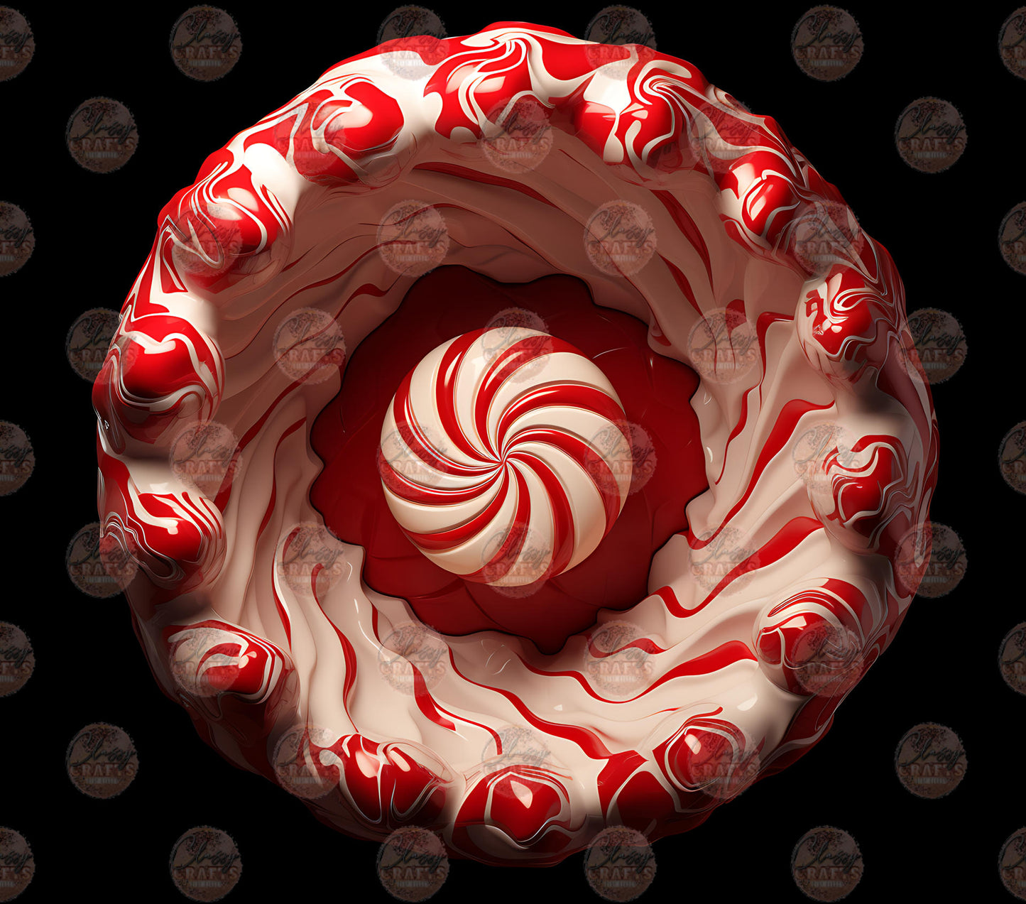 3D Spiraled Cane Tumbler Wrap