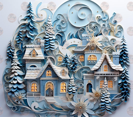 3D Winter Wonderland Tumbler Wrap