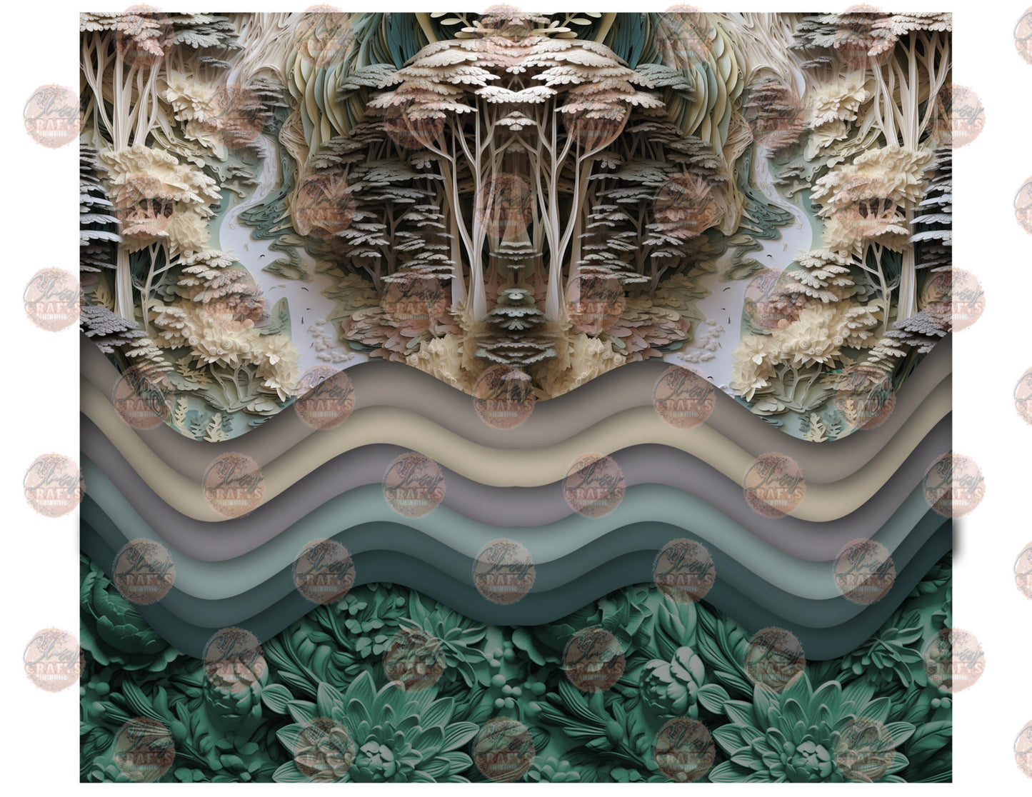 3D Colorful Wood Tumbler Wrap