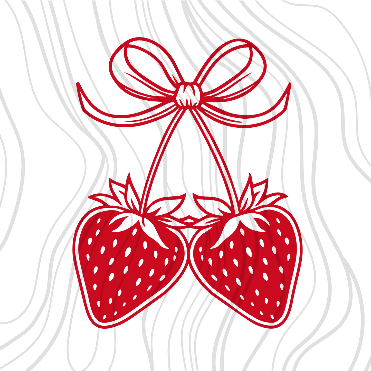 Strawberry Girly Transfer ** TWO PART* SOLD SEPARATELY**