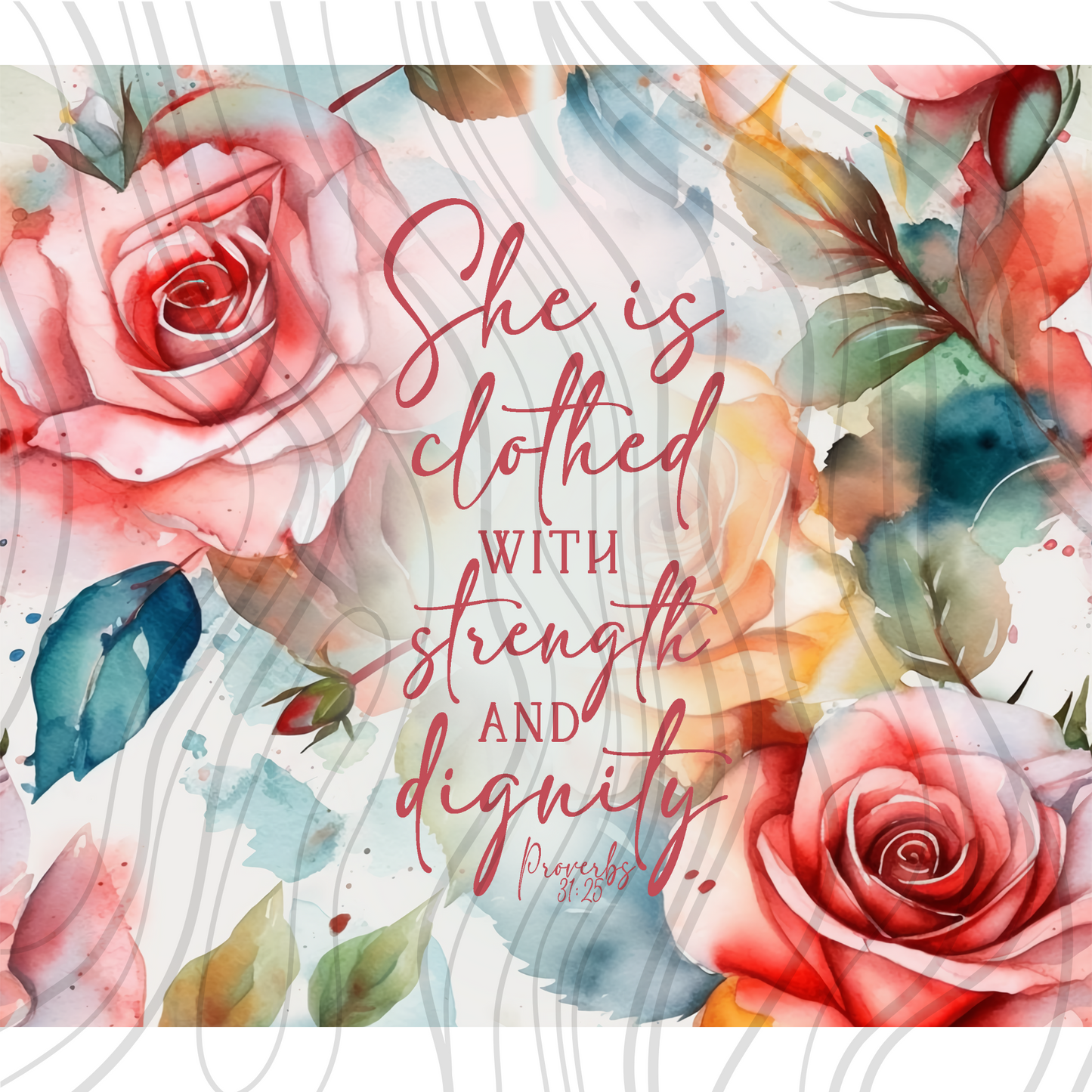 She Is Clothed With Strength And Dignity Tumbler Wrap