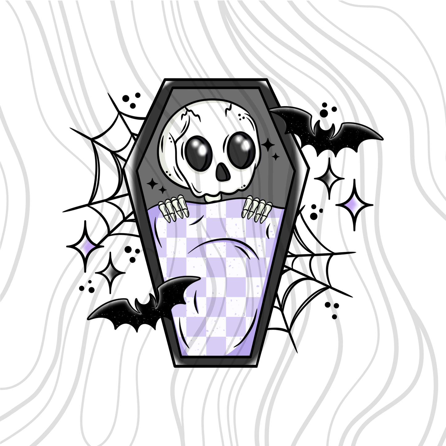 Wake Me Up When It's Halloween Black Transfer ** TWO PART* SOLD SEPARATELY**