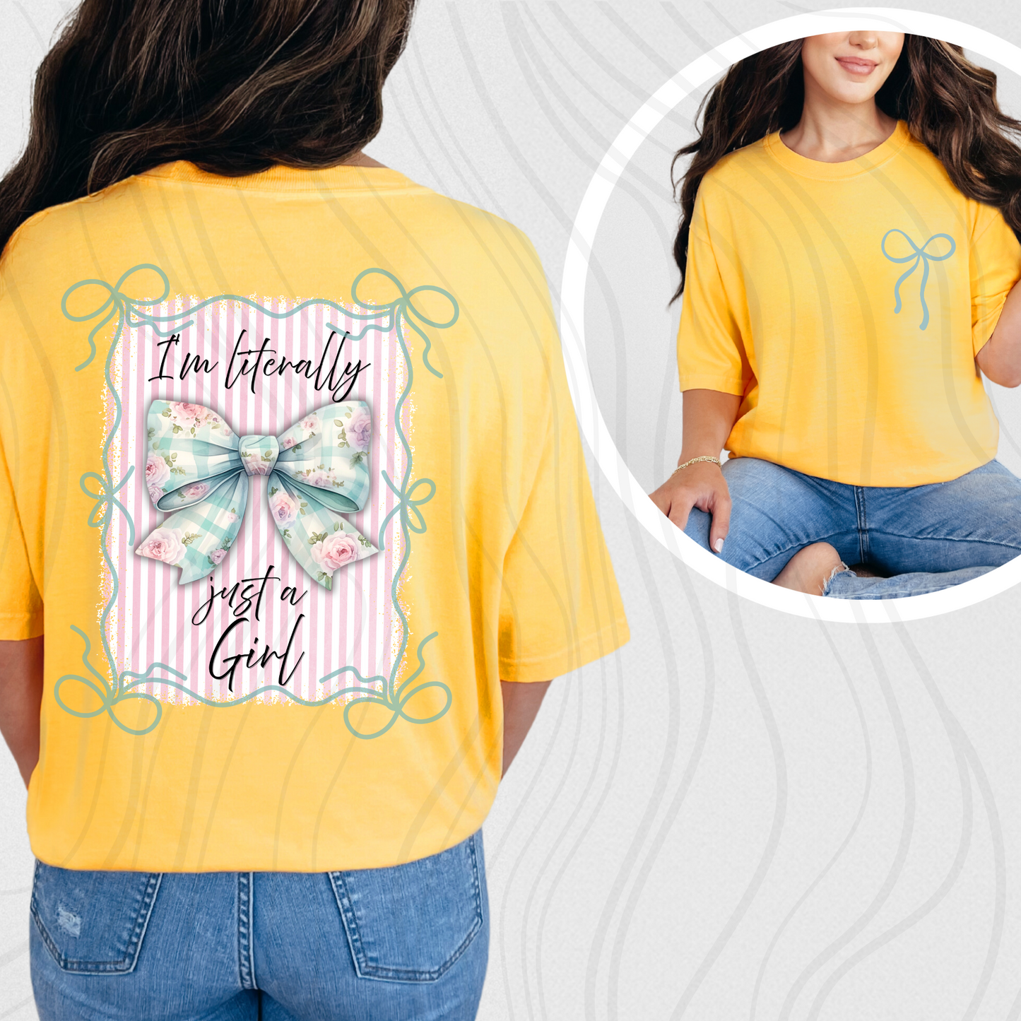 I'm Literally Just A Girl Blue Transfer ** TWO PART* SOLD SEPARATELY**