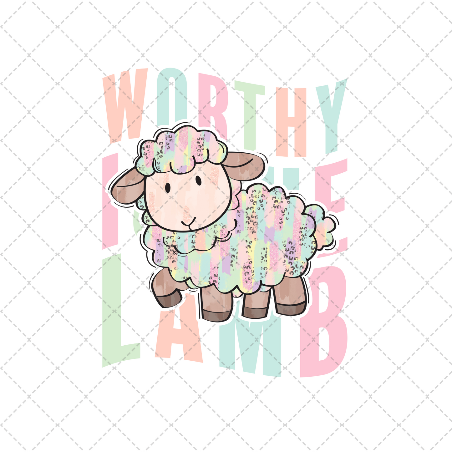 Worthy Is The Lamb Pastel Transfer