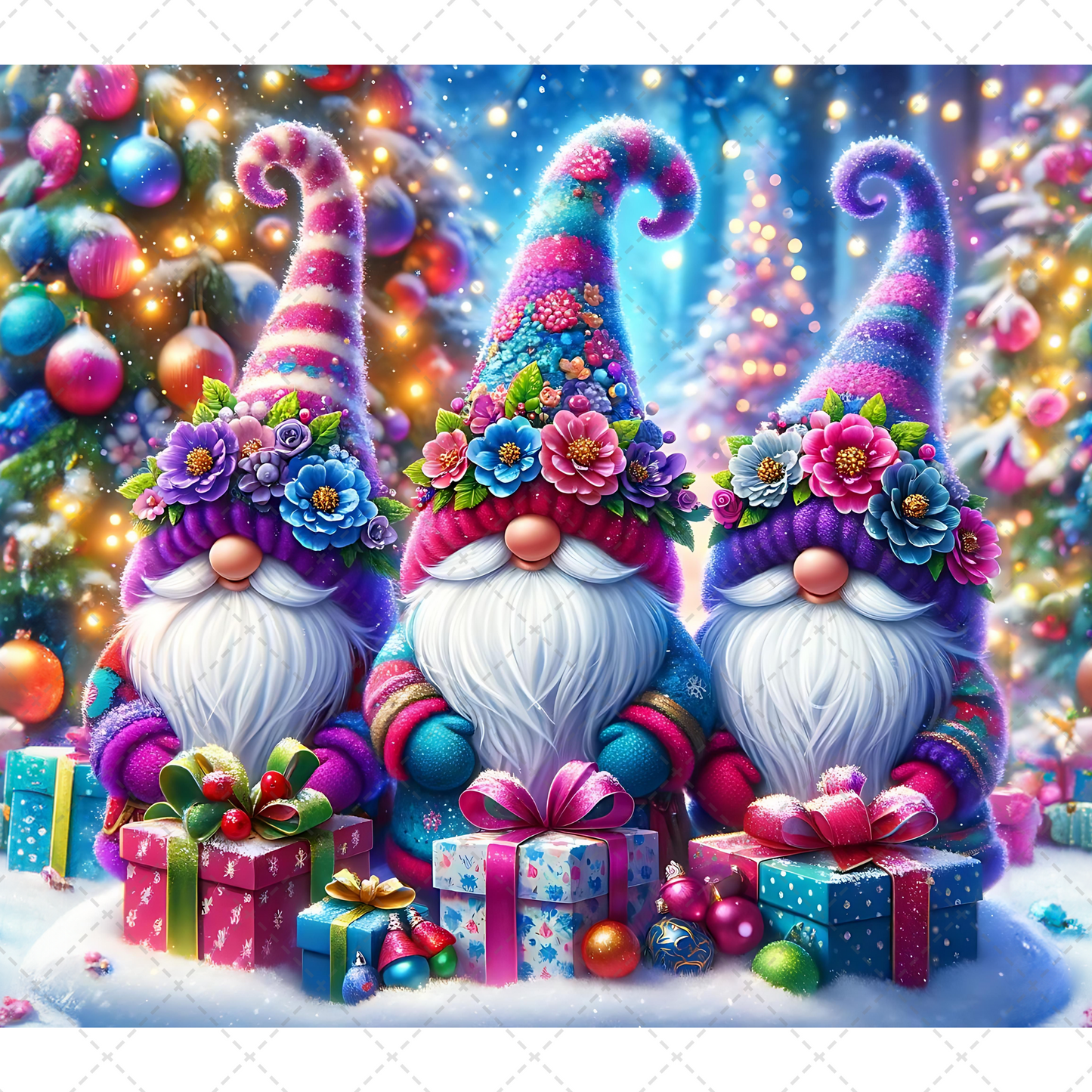 Christmas Gnomes Tumbler Transfer