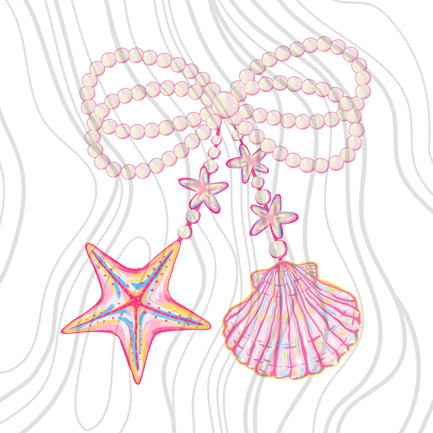 Shell Pearl Coquette Transfer