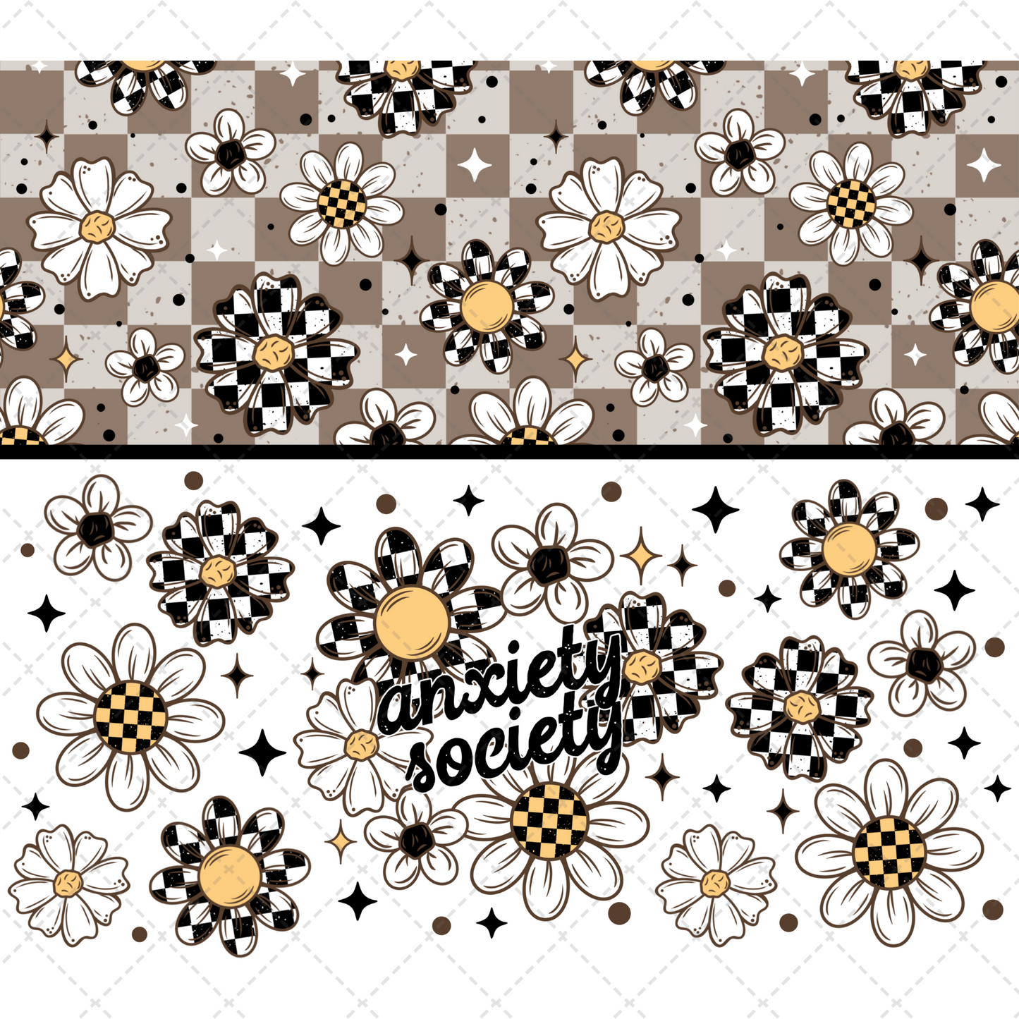 Anxiety Society Tumbler Transfer