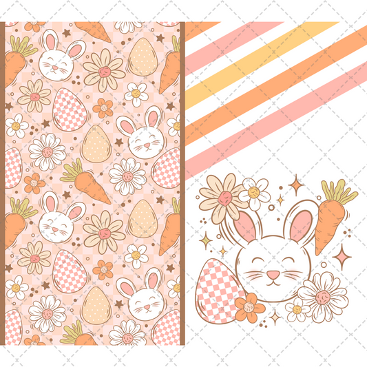 Bunny Tumbler Wrap Transfer