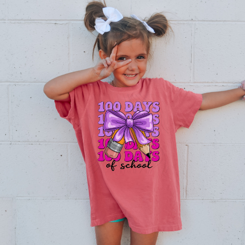 100 Days Of School Bow Pencil Transfer
