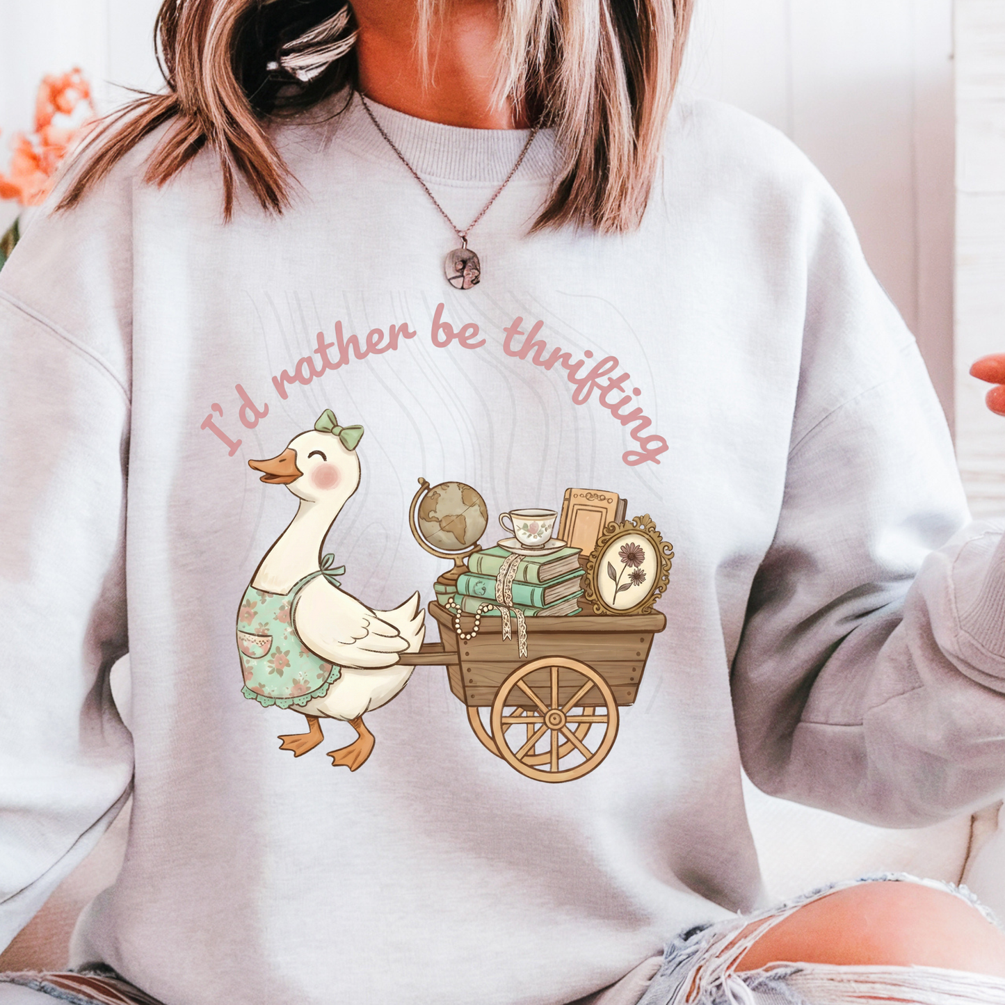 Id Rather Be Thrifting Goose Transfer