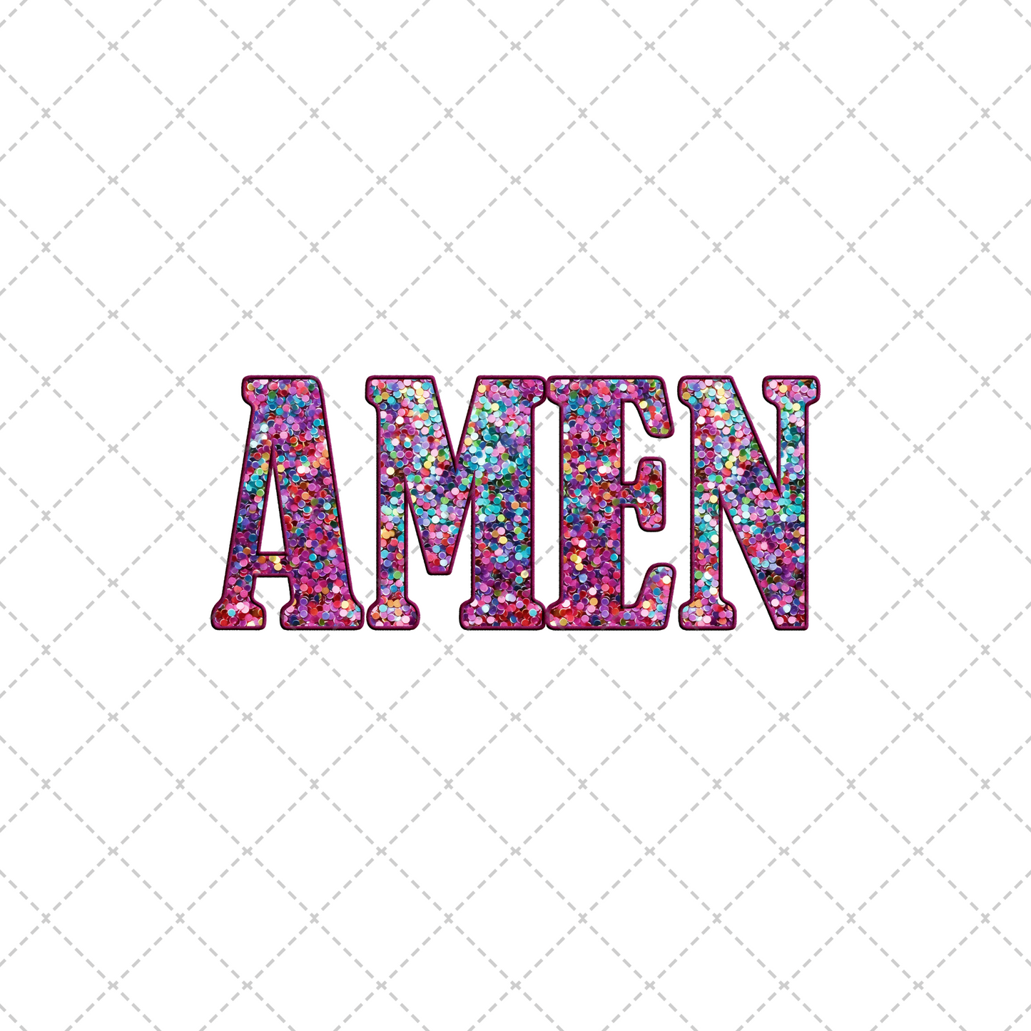 Amen Colorful Glitter Transfer