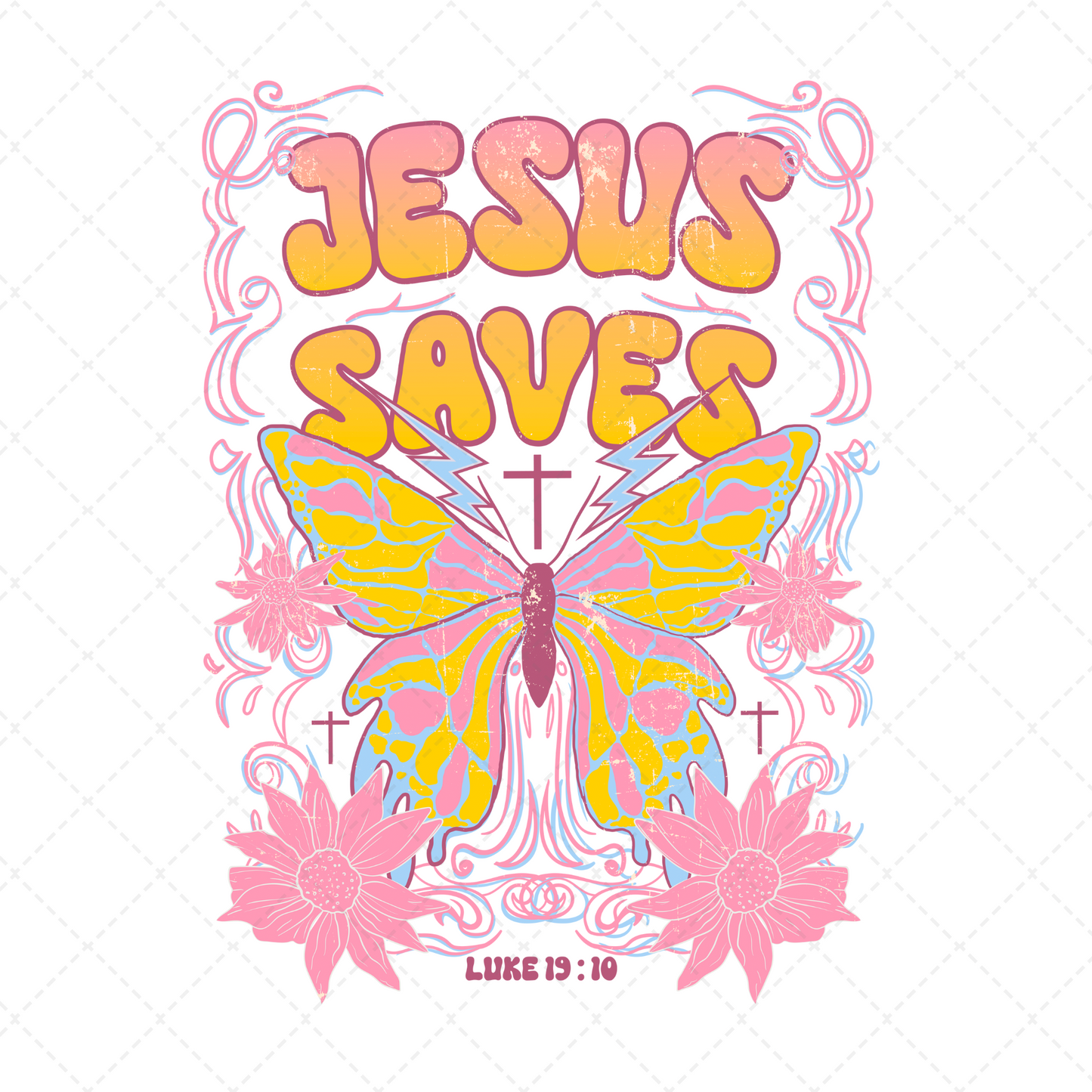 Jesus Saves Transfer ** TWO PART* SOLD SEPARATELY**