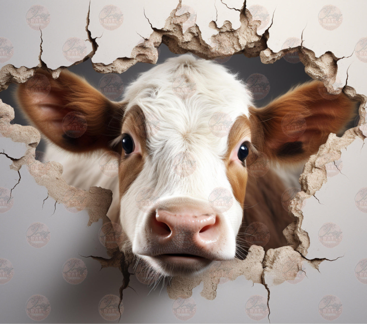 3D Cow Tumbler Wrap