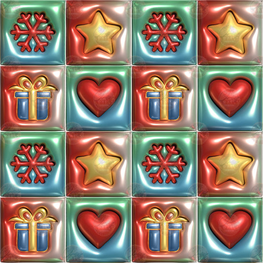 3D Puff Love And Gifts Tumbler Wrap