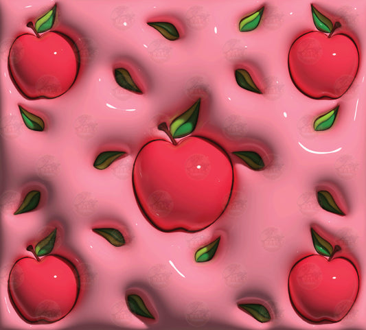 3D Puff Apple Tumbler Wrap