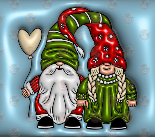 3D Puff Christmas Gnome Tumbler Wrap