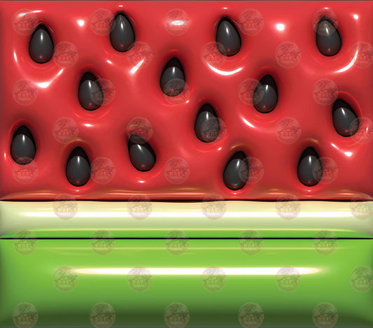 3D Puff Watermelon Tumbler Wrap