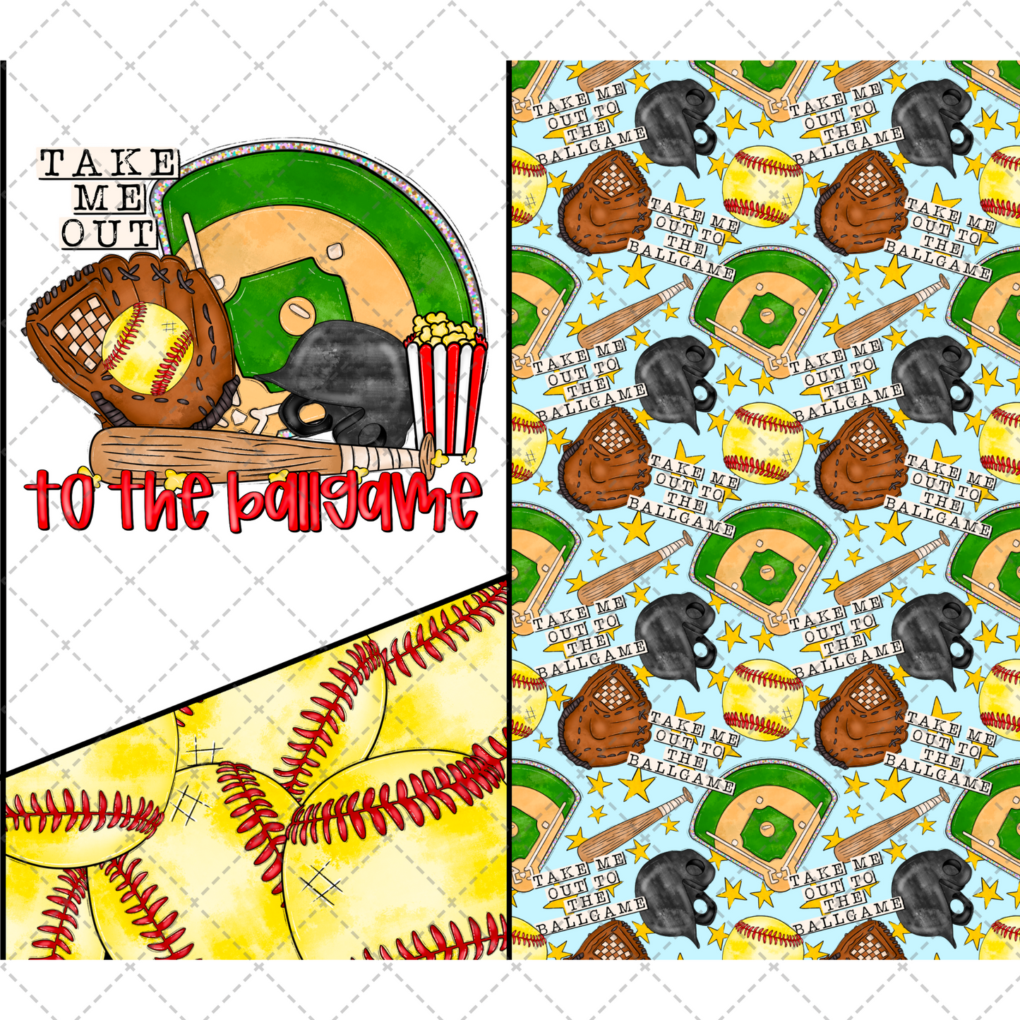 Ballgame Softball Tumbler Wrap