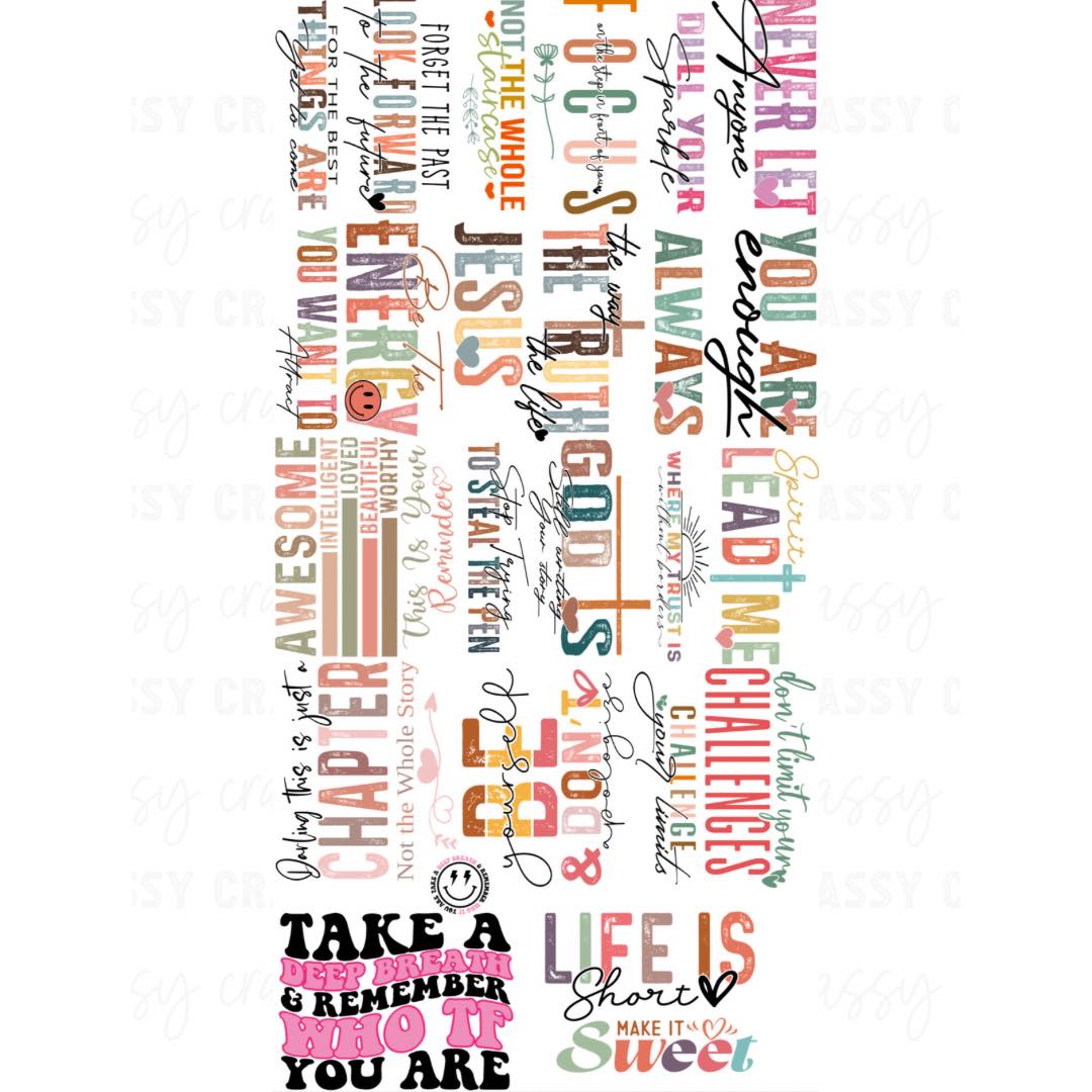 Motivational 2 Part - 30x60 - PRE MADE GANG SHEET