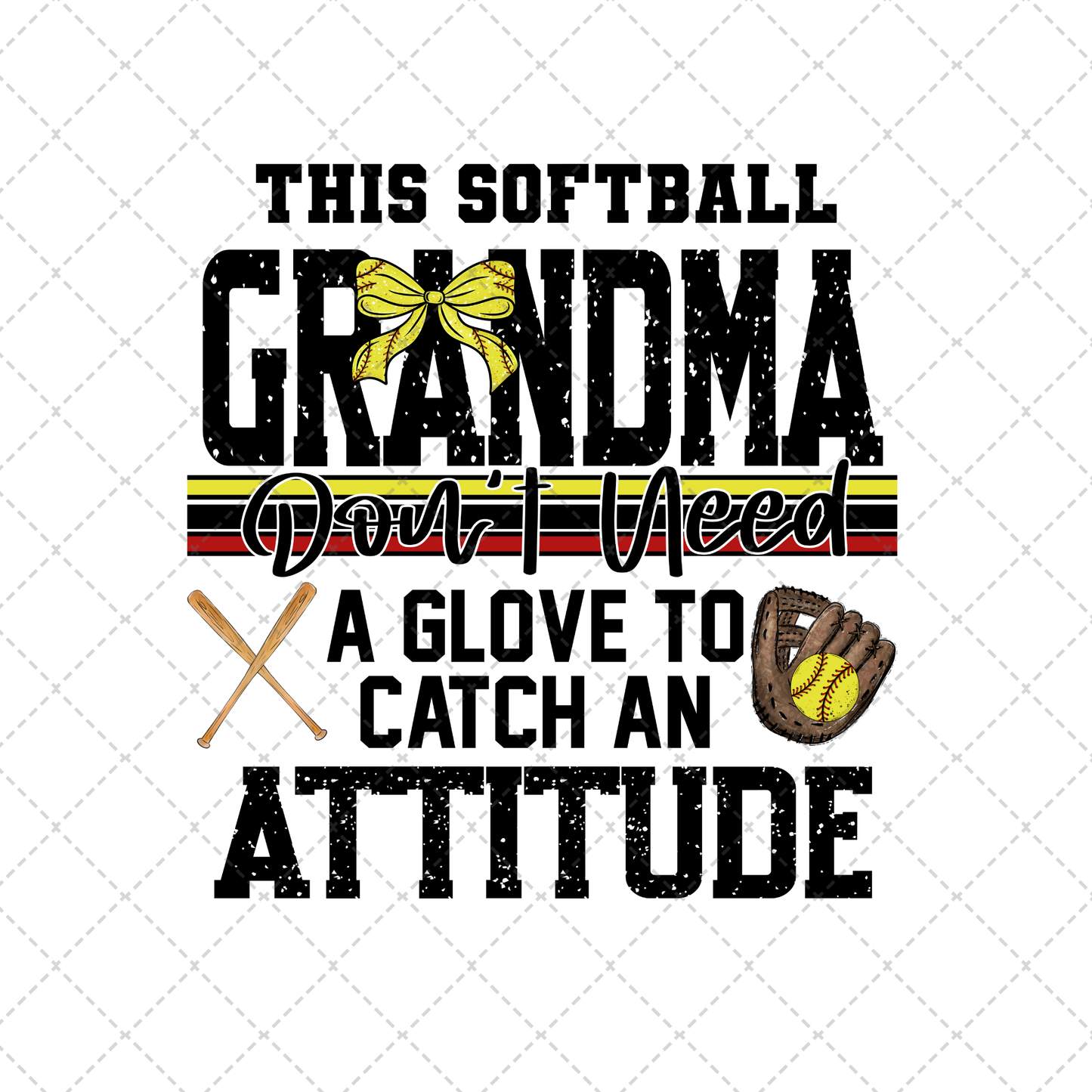 This Softball Grandma Transfer ** TWO PART* SOLD SEPARATELY**