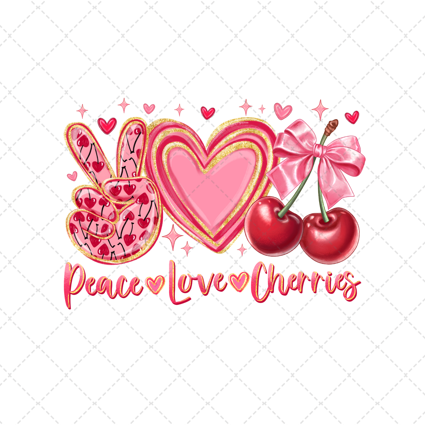 Peace Love Cherries Transfer