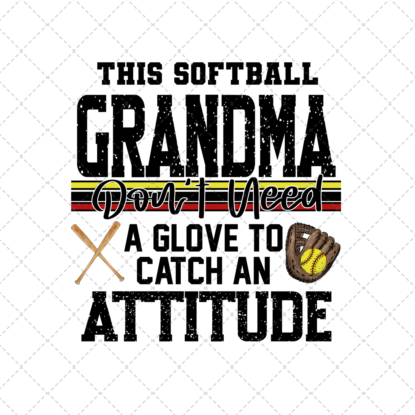 This Softball Grandma Transfer ** TWO PART* SOLD SEPARATELY**