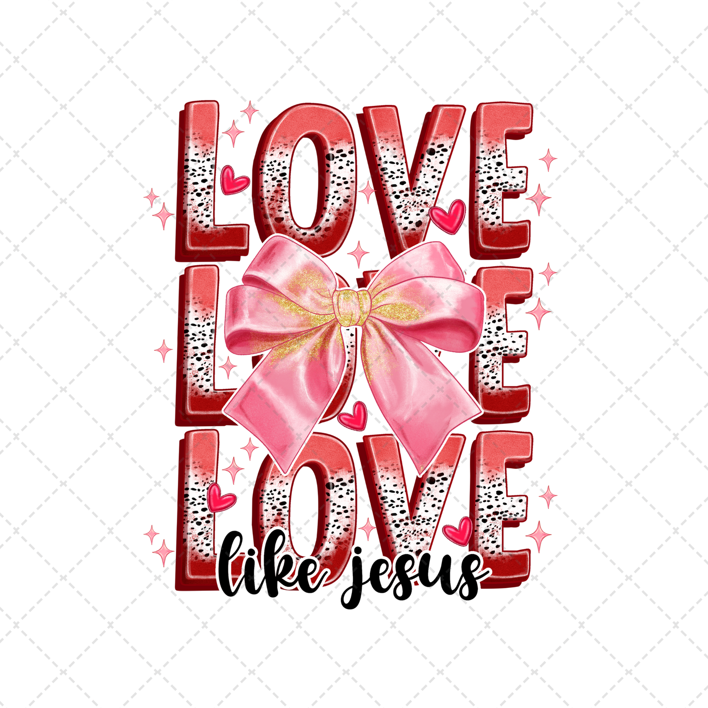 Love Like Jesus Red Transfer