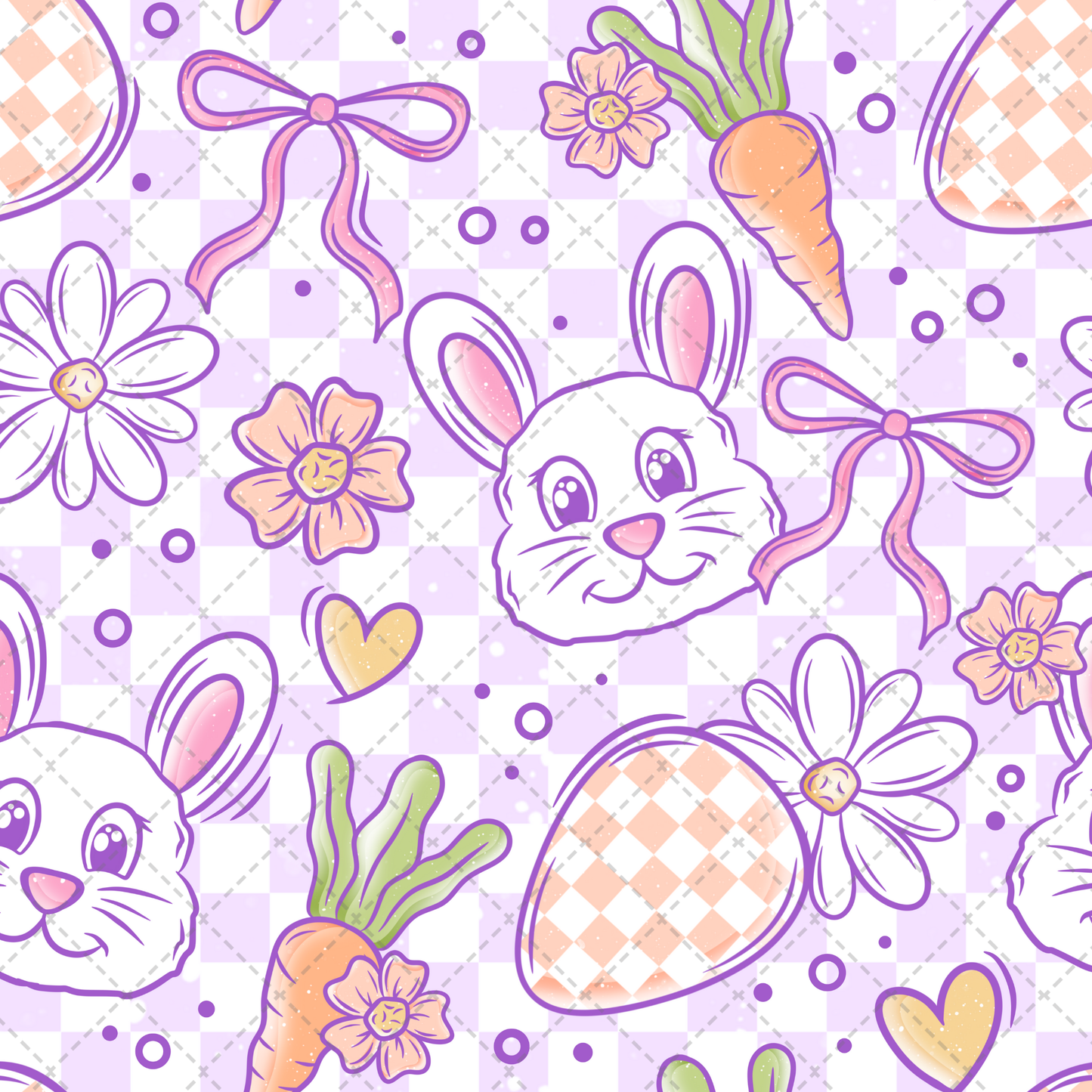 Pastel Bunny Seamless Transfer