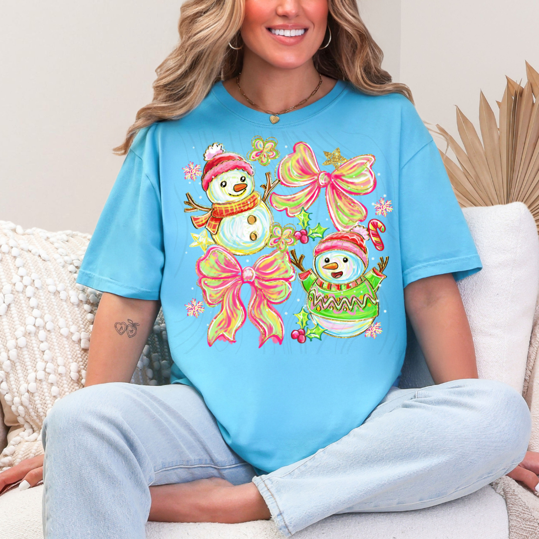 Neon Snowmen Transfer