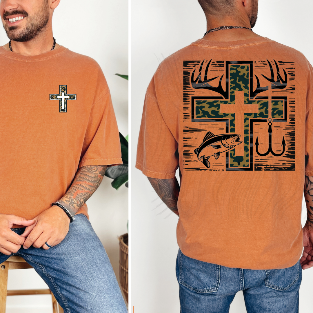 Camo Cross Fishing Transfer ** TWO PART* SOLD SEPARATELY**