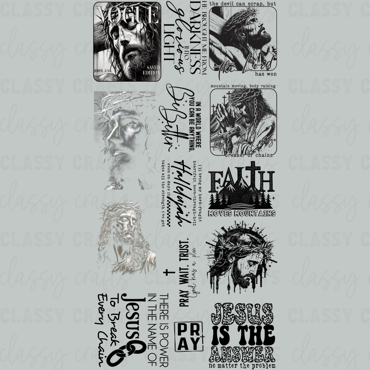 Jesus Is The Answer - 30x60 - PREMADE GANG SHEET