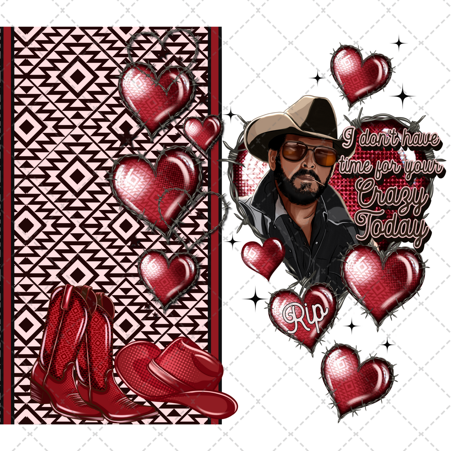 Crazy Today Rip Tumbler Transfer