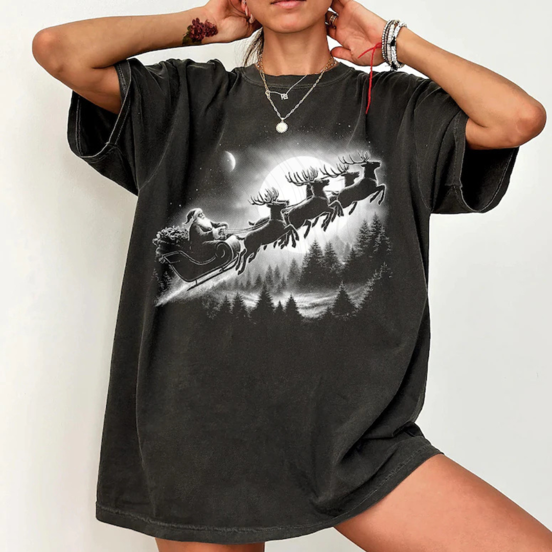 Vintage Santa Sleigh Transfer