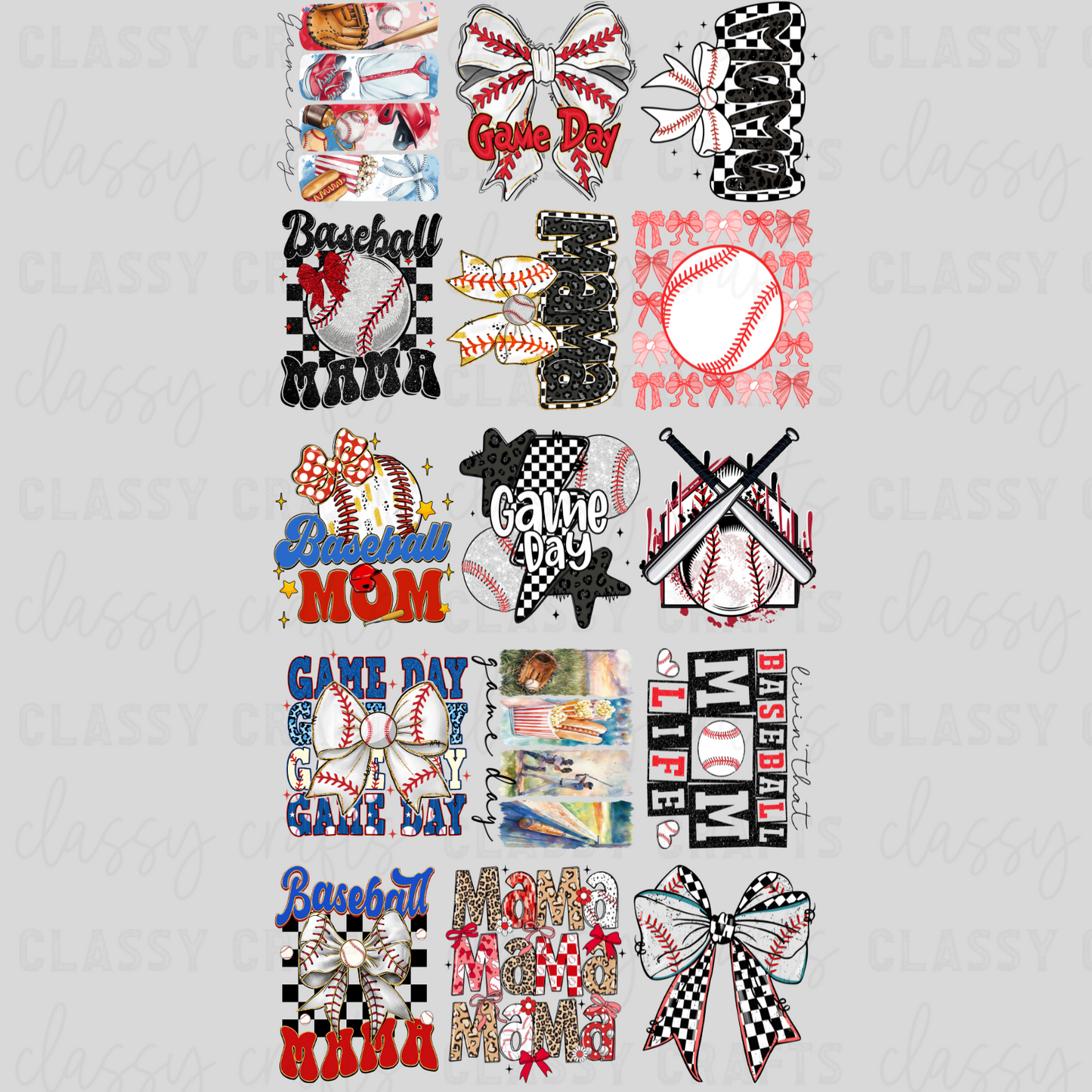 Baseball Gameday - 30x60 - PREMADE GANG SHEET