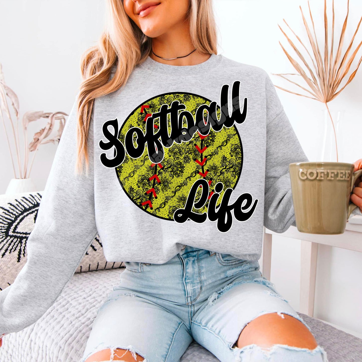 Lace Softball Life Transfer