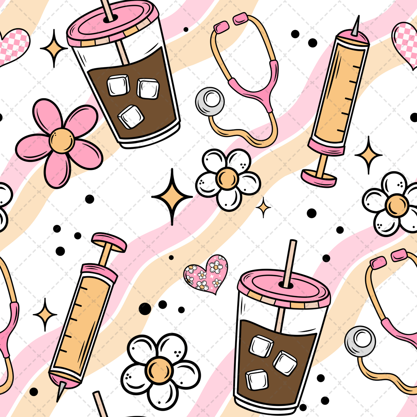 Nurse Iced Coffee Seamless