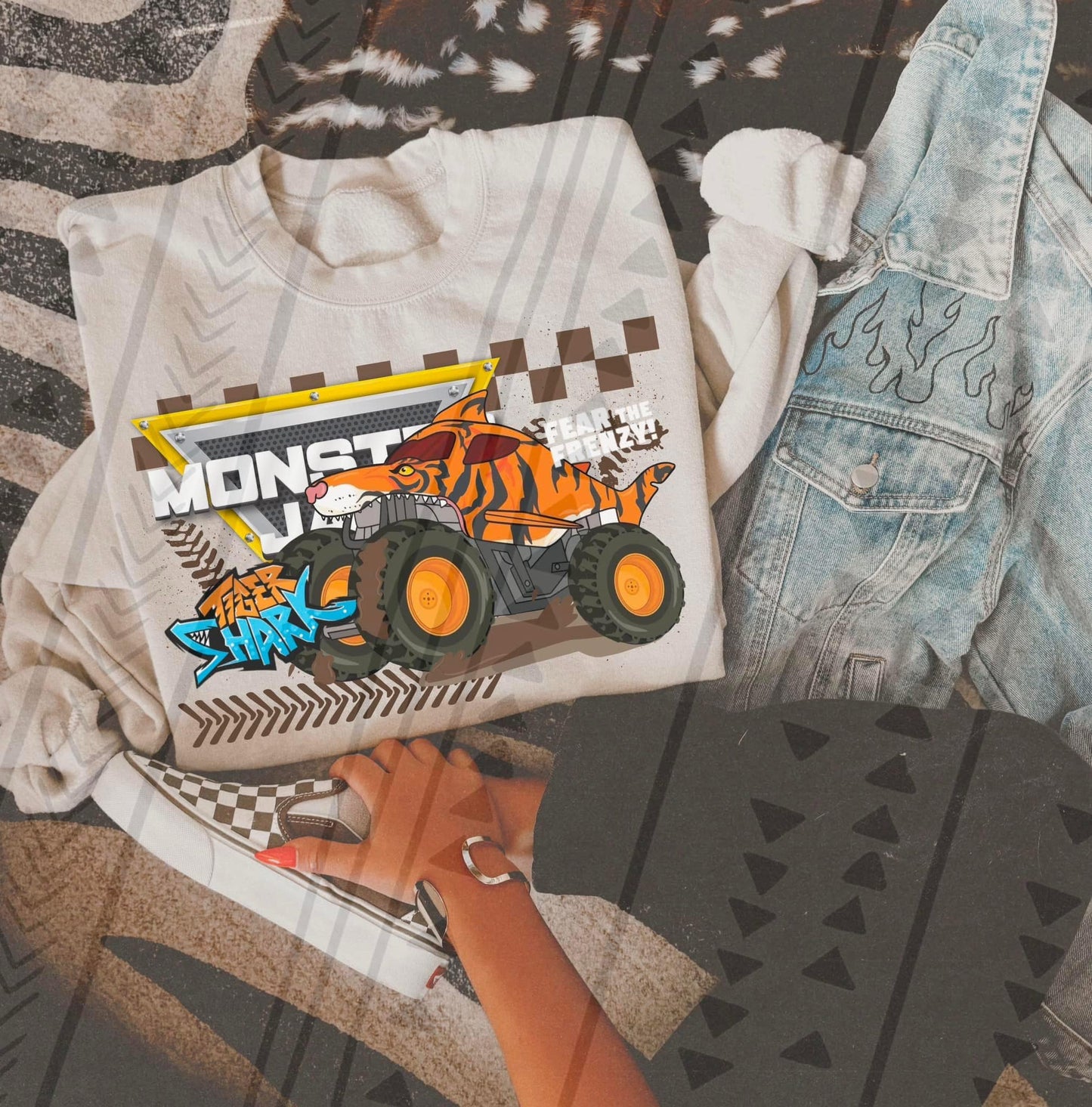 Stacked Tiger Shark Transfer