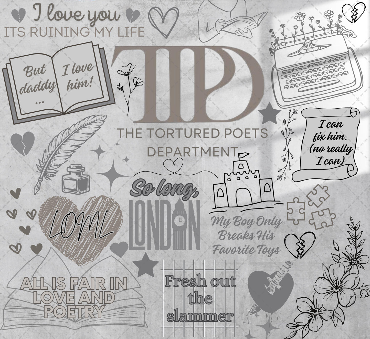 TTPD Collage Tumbler Wrap