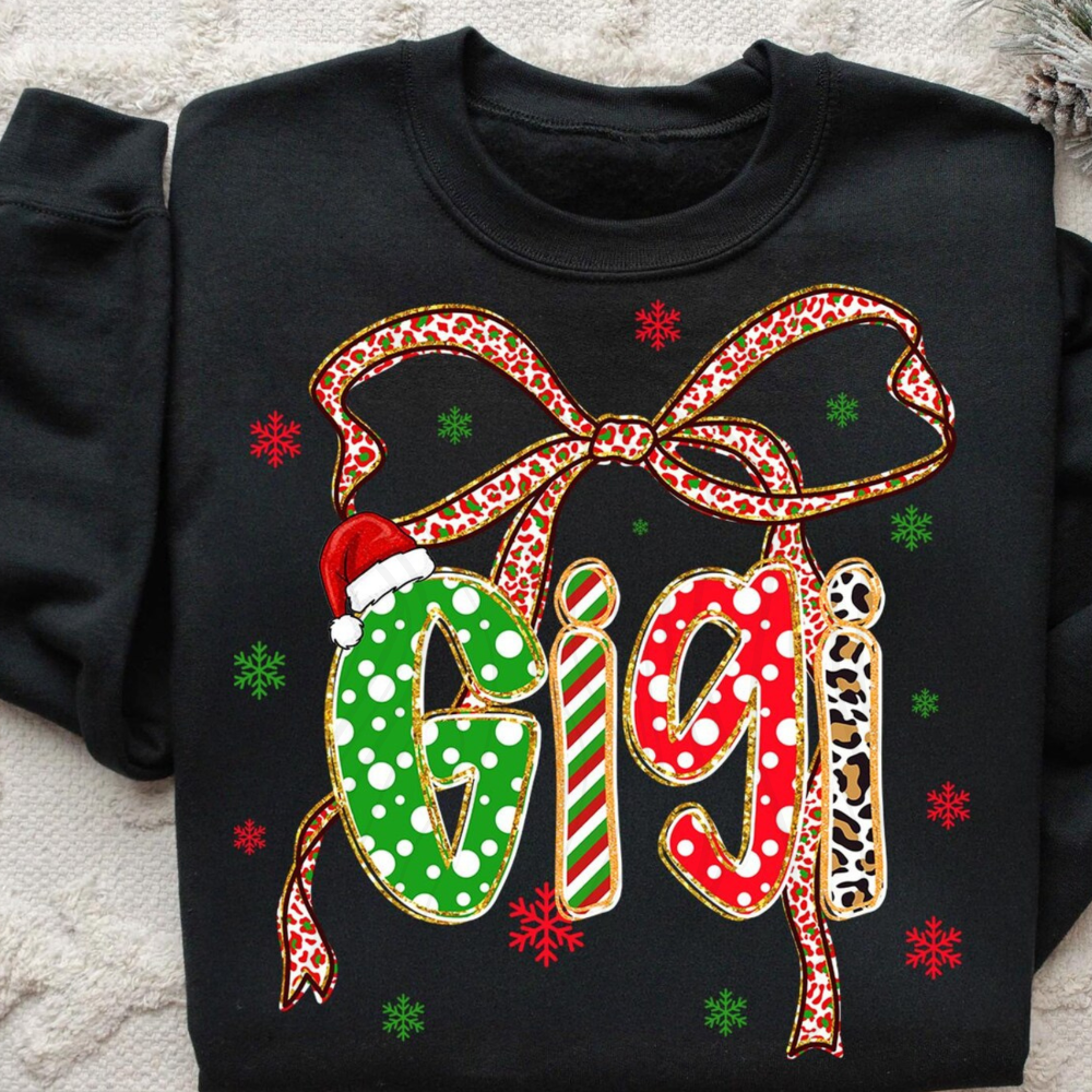 Cheetah Christmas Gigi Transfer