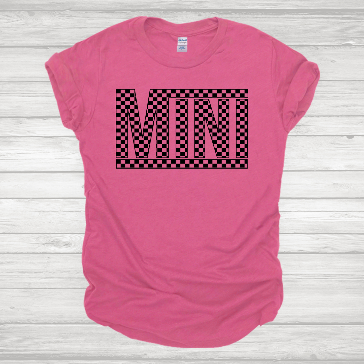 Mini Retro Black Checkered Transfer