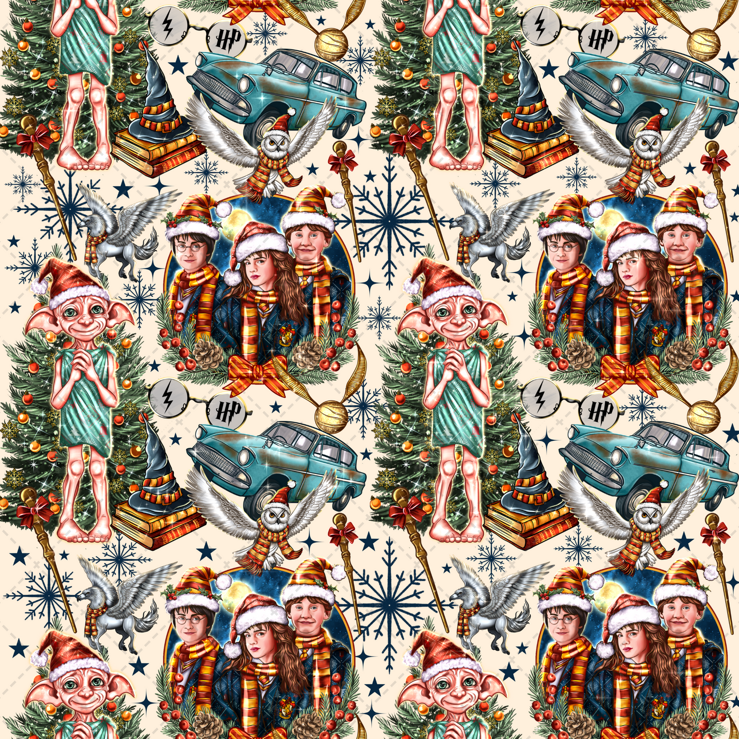 Happy Christmas Seamless Transfer