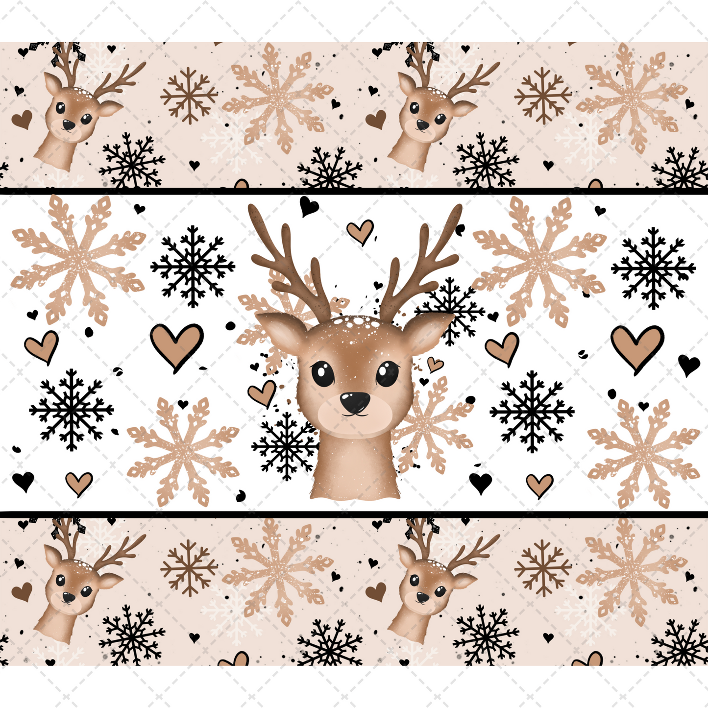 Winter Deer Tumbler Transfer