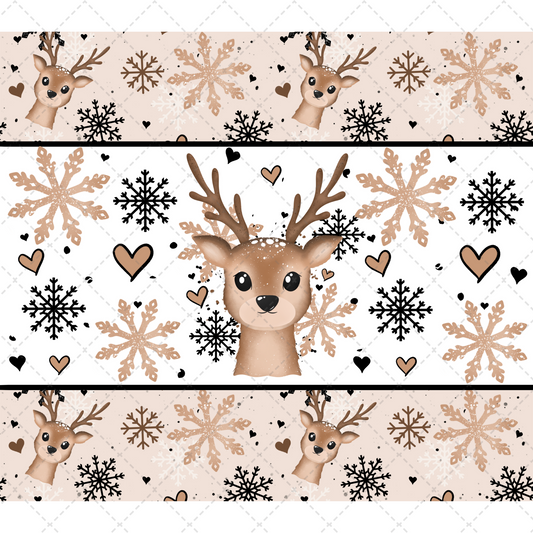 Winter Deer Tumbler Transfer