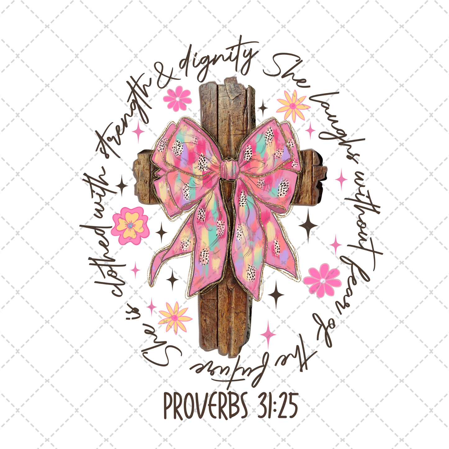 Strength And Dignity Cross Transfer