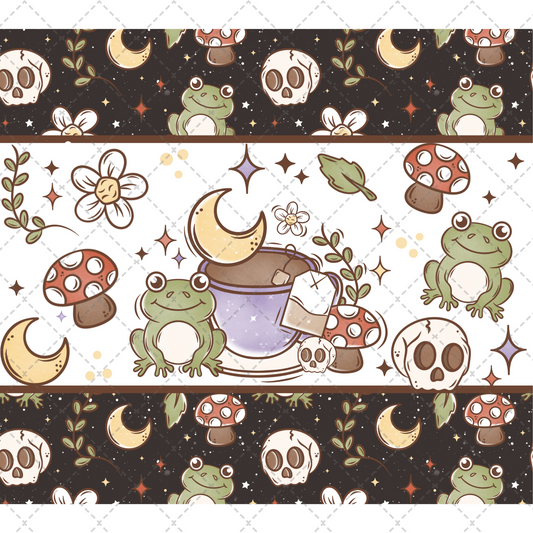 Spring Cottagecore Frog Tumbler Wrap