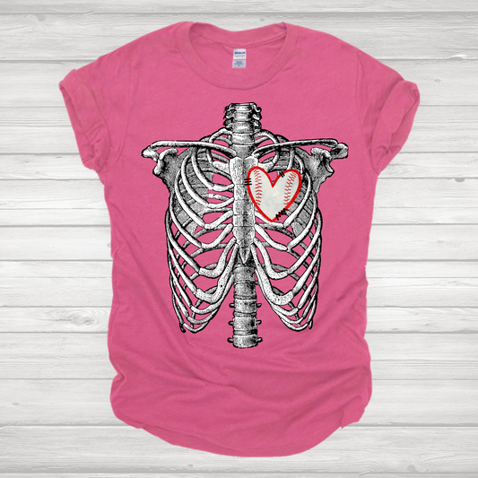 Skeleton Baseball Transfer