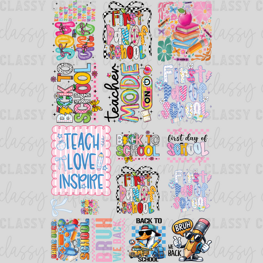 Back To School Student & Teacher - 30x48 - PREMADE GANG SHEET