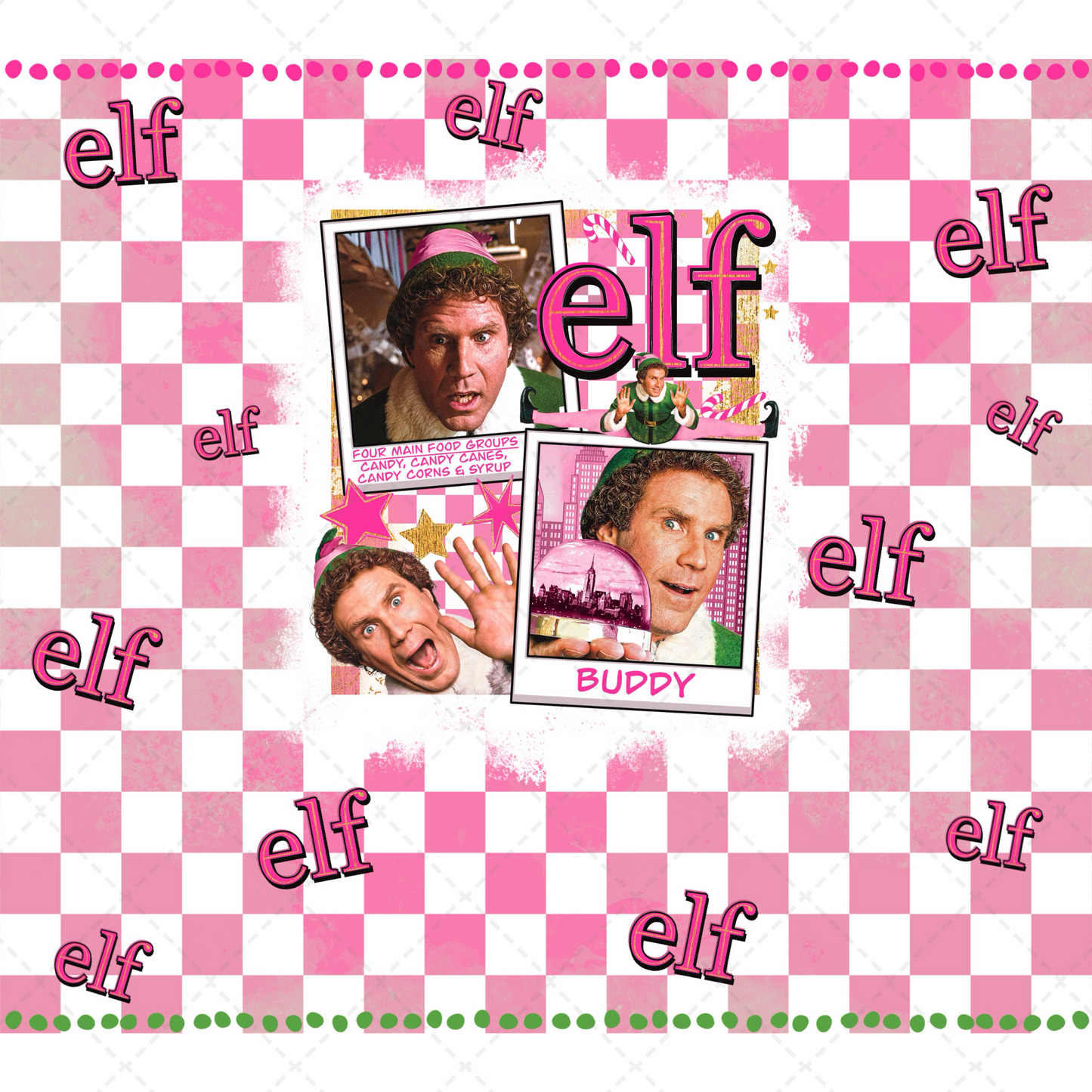 Elf Christmas Tumbler Wrap