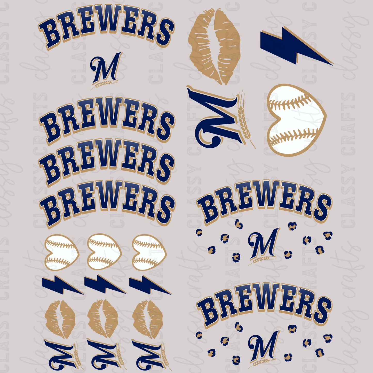 Brewers - 30x24 - MINI PREMADE GANG SHEET