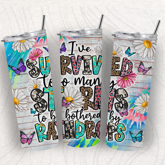 Survived Too Many Storms Tumbler Wrap Transfer